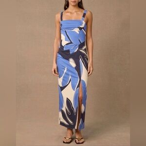 NWT Mon Renn Twilight Palms Maxi Dress